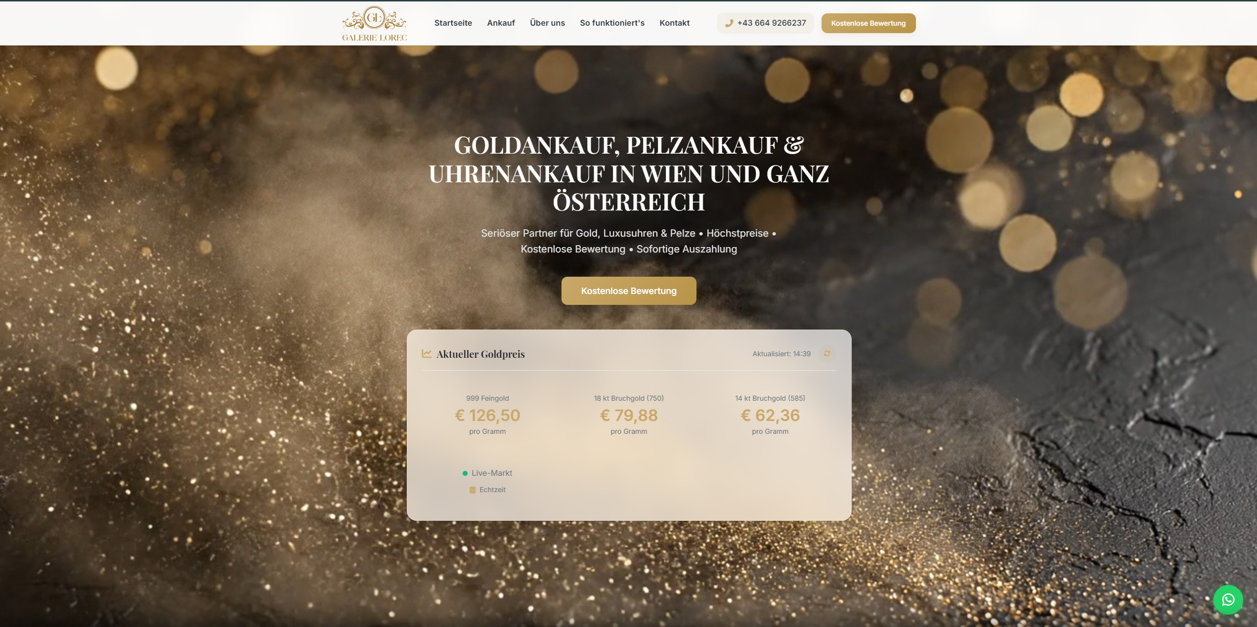 Скріншот сайту Galerie Lorec